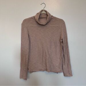 Madewell Striped Whisper Turtleneck Long Sleeve